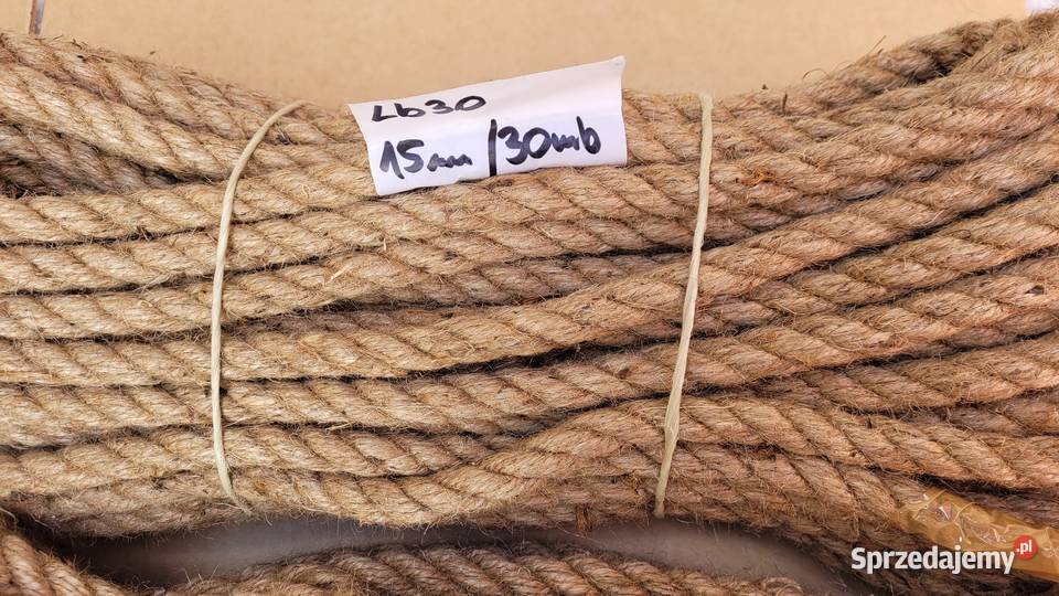 Lina sznur konopnyjutowy 15mmx20mb NAJTANIEJ Dekoracje i ozdoby Szczecin