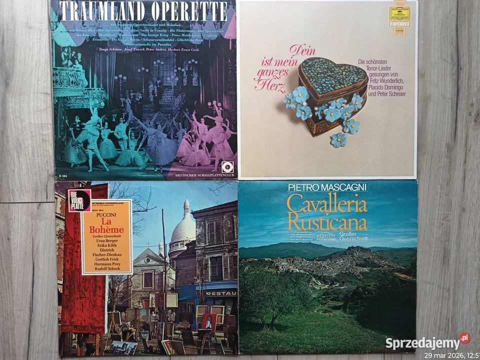 4 albumy winylowe z atrakcyjną klasyką Wronki sprzedam