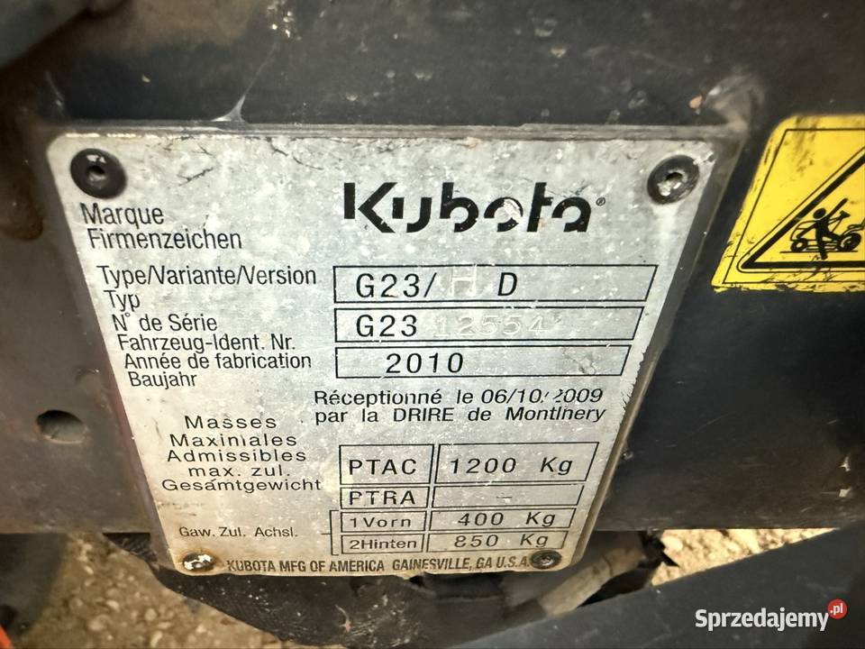 Traktorek kosiarka Kubota g23 HD diesel kosz z Olecko