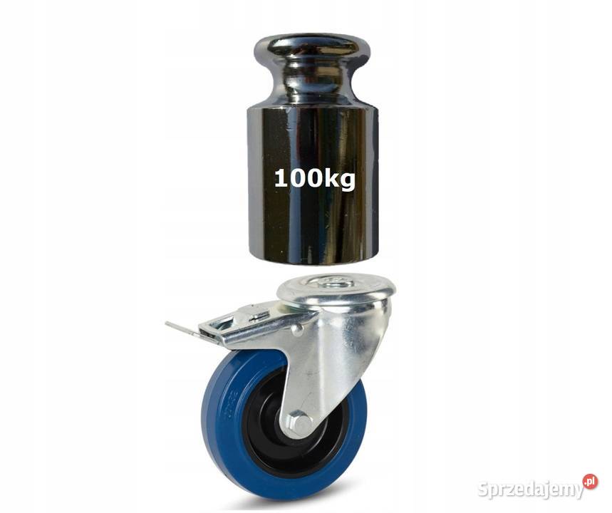 Kółko Obrotowe z Gumy Otwór Hamulec 100mm 100 Kozienice