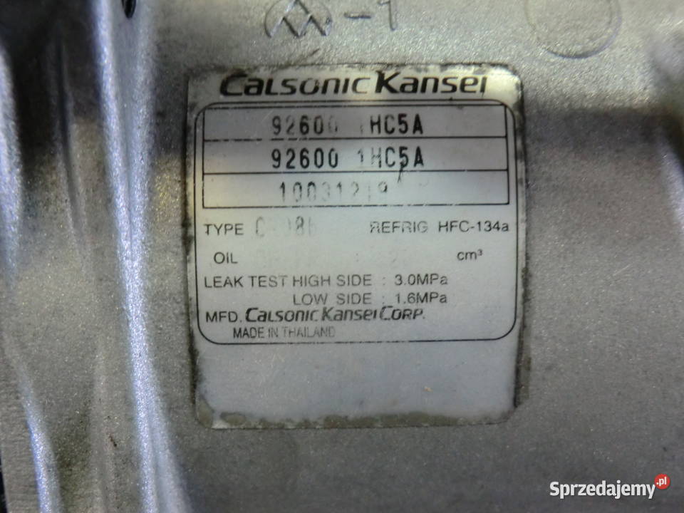 SPRĘŻARKA KLIMATYZACJI NISSAN MICRA 926001HC5A Krzeszowice