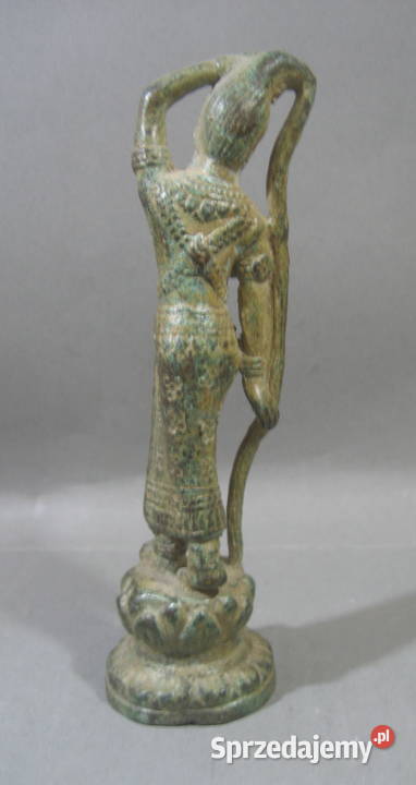 Stara Figurka Orientalna z Brazu Apsara Warszawa