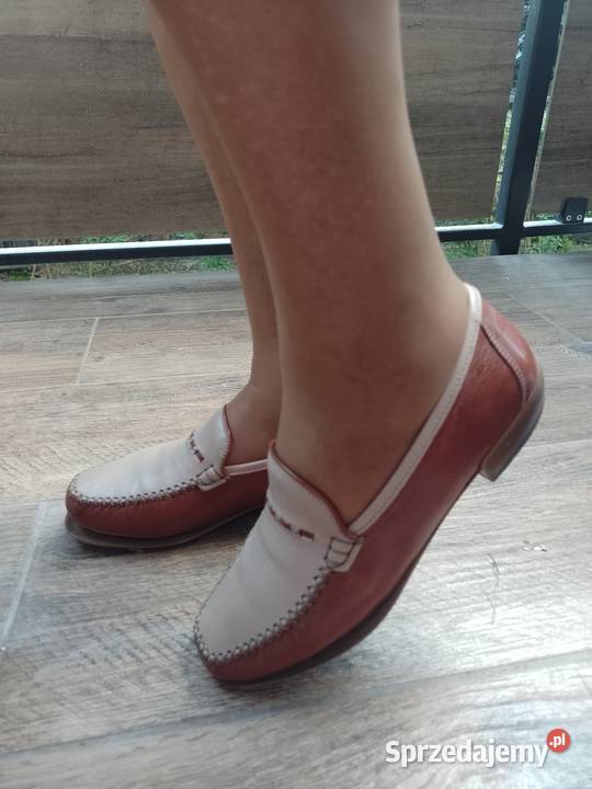 38 Skórzane mokasyny z Madrytu loafersy skóra Kraków