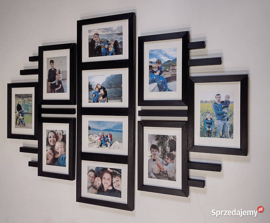 Drewniana Multirama Ramka na 10 zdjęć 15X21 Ramki i ramy Wrocław