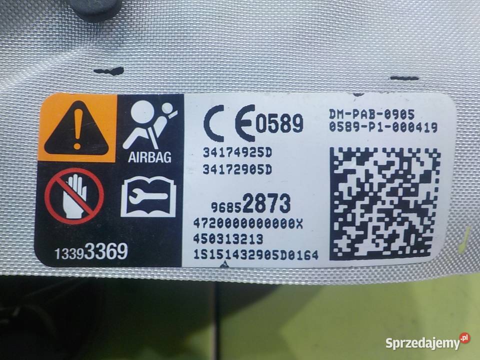 OPEL CORSA E 14 B 15r HB 5D AIRBAG poduszka Suków