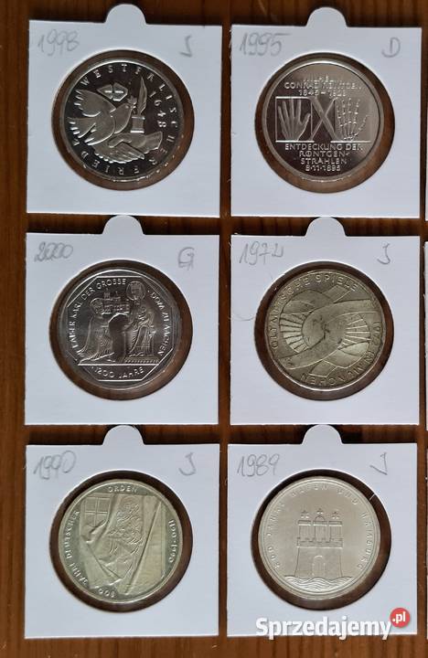 Zestaw Monet Ag 10 DM x 12 zestaw 4 Gliwice