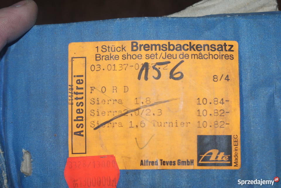 Szczęki hamulcowe kpl tył FORD SIERRA 1623D mazowieckie Białobrzegi