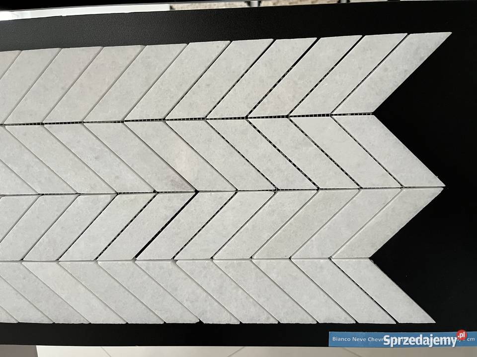 Mozaika Bianco Neve CHEVRON Warszawa
