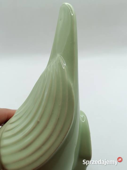 Figurka ceramika miętowy zielony ptak gołąb Zamość sprzedam