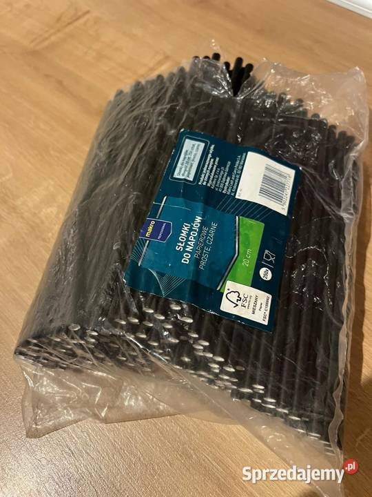 Nowe czarne jednorazowe Słomki Gdańsk