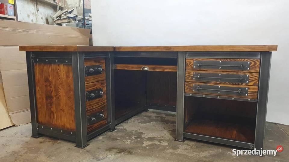 Industrialne Biurko Narożne Rybnica