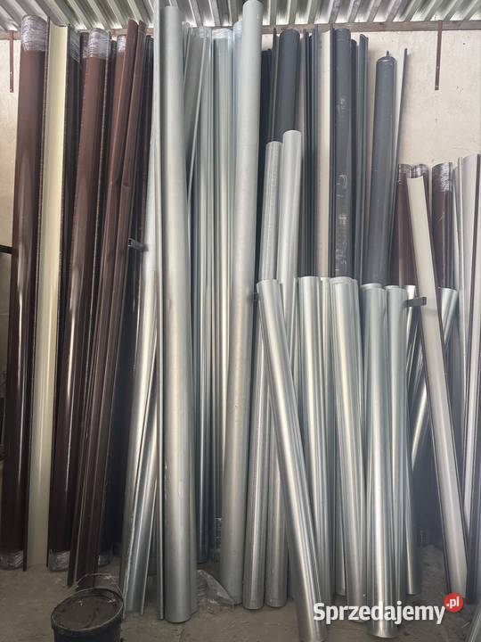 Rynna 150 mm z blachy powlekanej RAL 9006 połysk Rynny i spusty Oleśnica