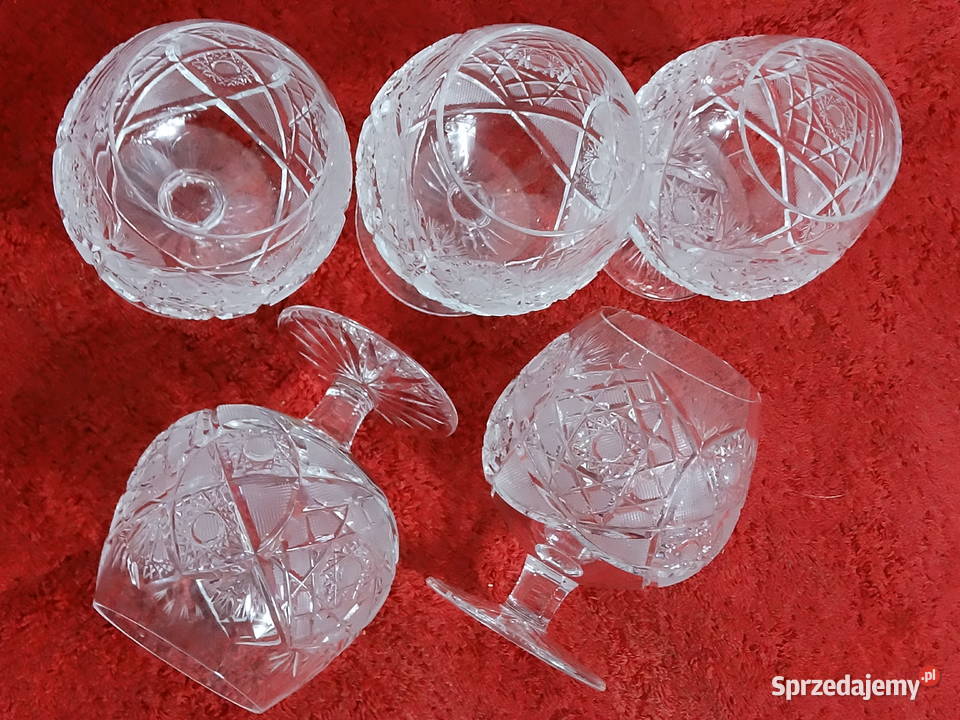 Kryształowe kieliszki do koniakubrandy Komplet Biłgoraj