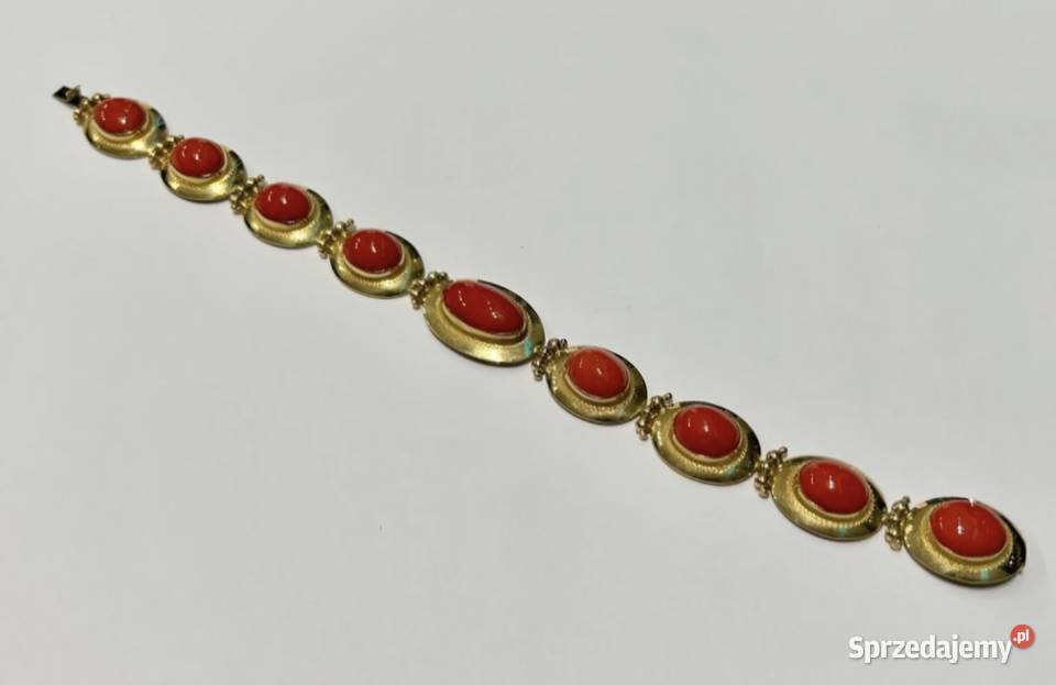 Złota bransoletka z koralem 18k Zakopane sprzedam