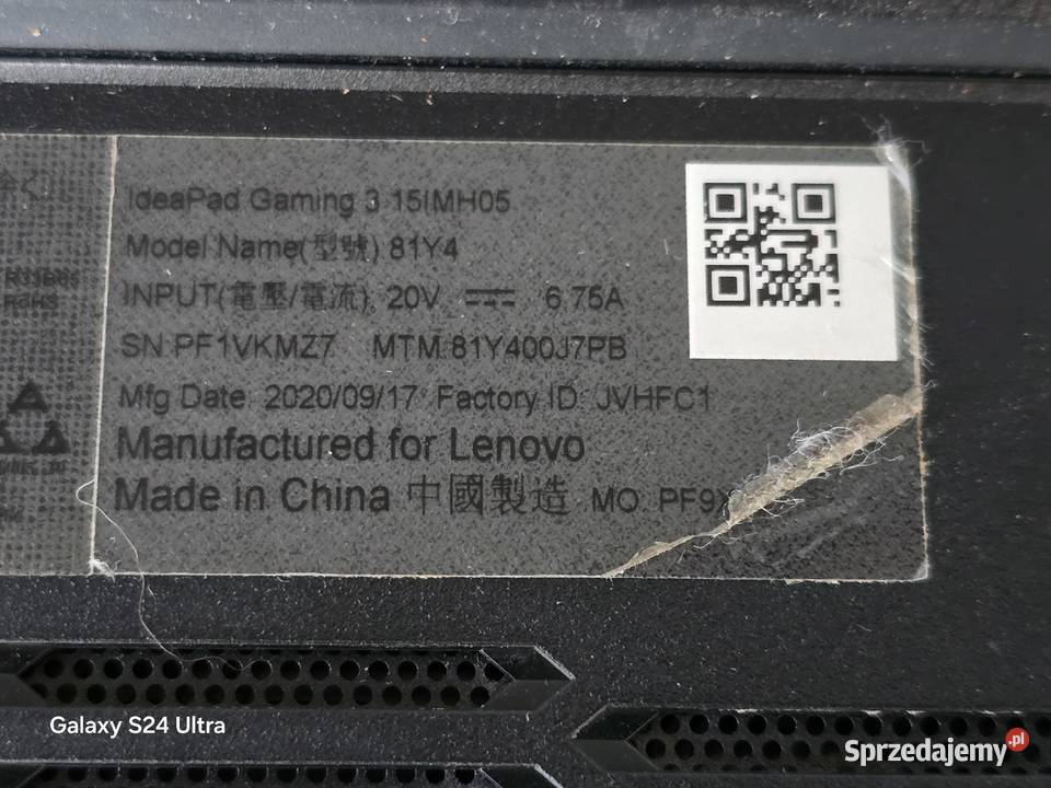 lenovo idea pad gaming 3 15mh05 Taktowanie 3 Chełm Śląski