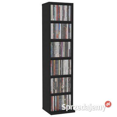 vidaXL Szafka na CD czarna 21x20x88 materiał Warszawa