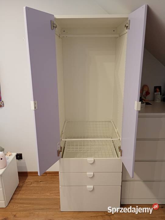 Szafa SMSTAD PLATSA Szafa biały liliowyz 3 42cm Siekierki Małe