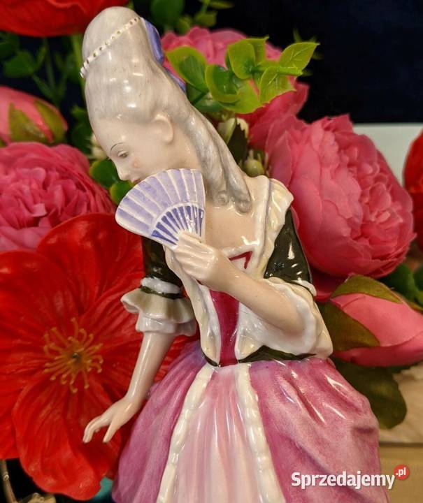 Rosenthal figurka dama z wachlarzem rarytas Porcelana i szkło Kraków