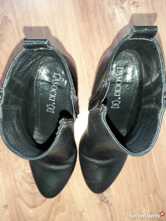 Botki czarne Lasocki dolnośląskie Olszyna sprzedam