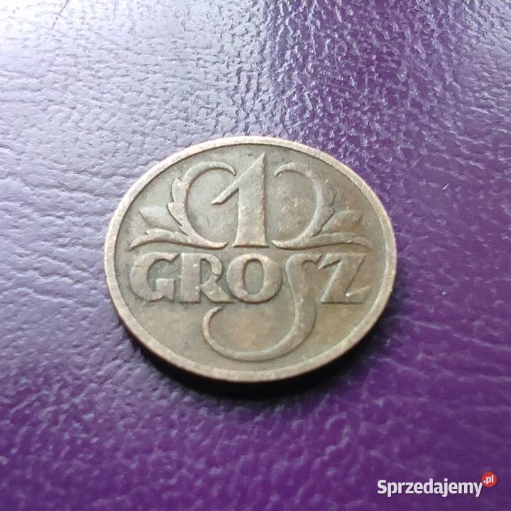 Moneta przedwojenna II RP 1 grosz 1936 -Brąz/ Rzadka/ Piękna