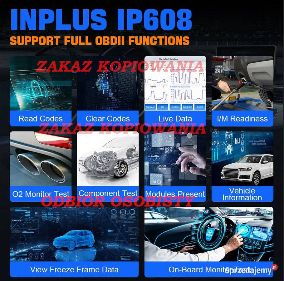 SKANER DIAGNOSTYCZNY XTOOL IP608 FULL SYSTEM Interfejsy diagnostyczne Oleśnica sprzedam