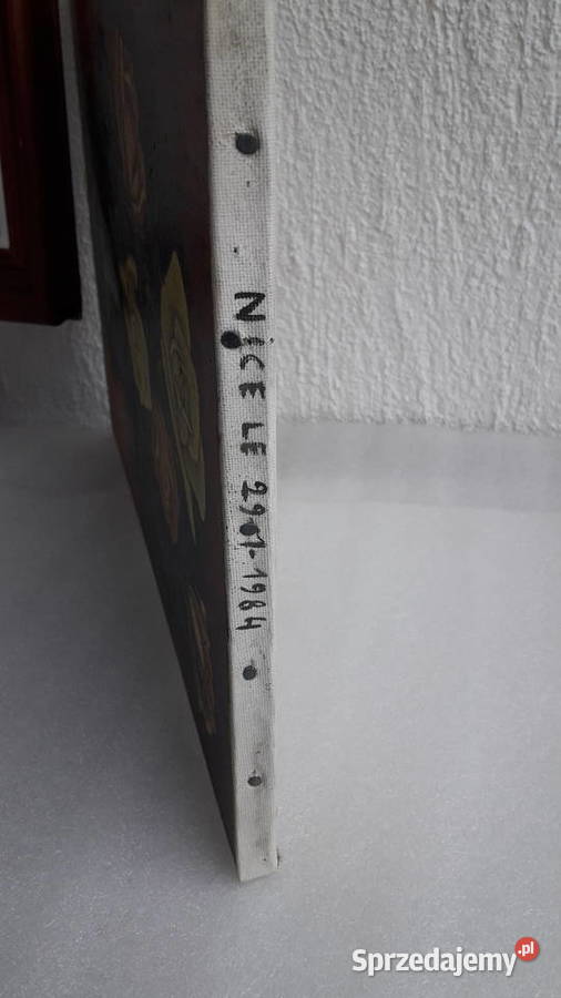 Obraz olejny belgijskiego malarza G Lecry Kwiaty Piła