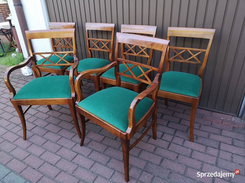 KrzesłaFotele 6 Komplet ARTDECO Biedermeier wielkopolskie Swarzędz