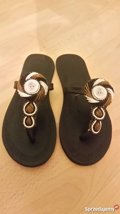 Klapki ręcznie wykonane z naturalnej skóry i skóra Sandały i klapki Łódź