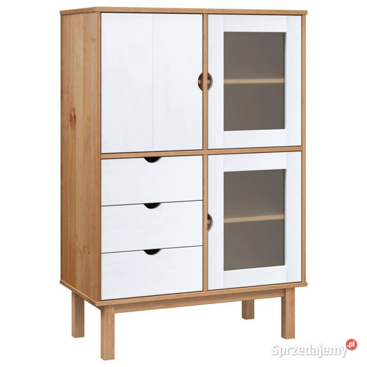 Szafka OTTA brązowobiała 85x43x125 lita sosna Warszawa