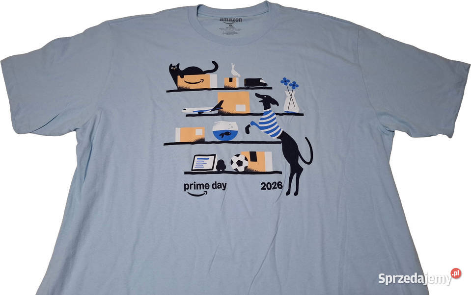 Koszulka krótki rękaw TShirt Amazon XL Prime Day śląskie Czeladź
