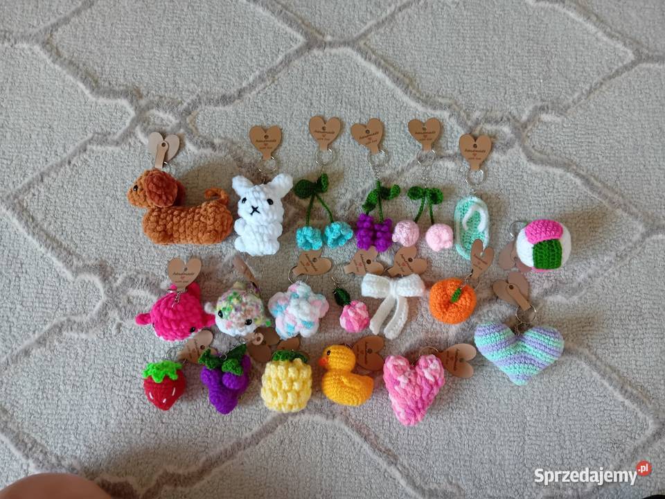 Breloczki na szydełku Handmade Rękodzieło artystyczne Rękodzieło artystyczne Sieradz