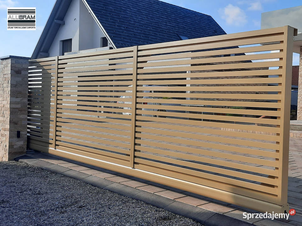 Nowoczesne ogrodzenie aluminiowe ALUBRAM