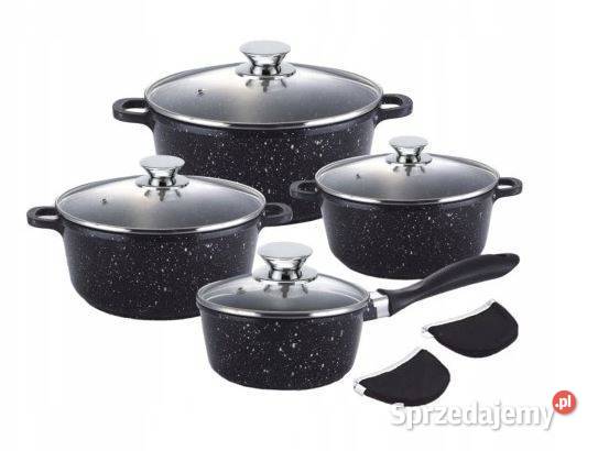 Garnki 10 el nieprzywierające z nakładkami Łódź