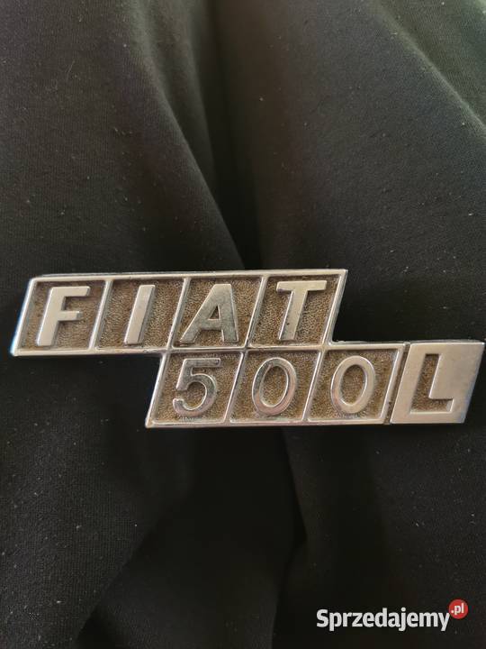 Oryginalny emblemat FIAT 500L z 1970r Cromodora osobowe Łazy