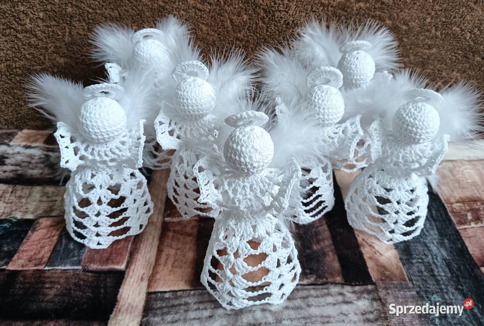 Aniołki szydelkowe ozdoby świąteczne lubelskie Lublin
