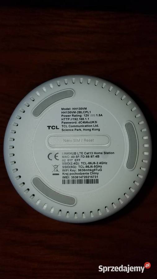 Router TCL HH130VM2BLCPL1 80211ac WiFi 5 24GHz i router Internet i komunikacja Białystok