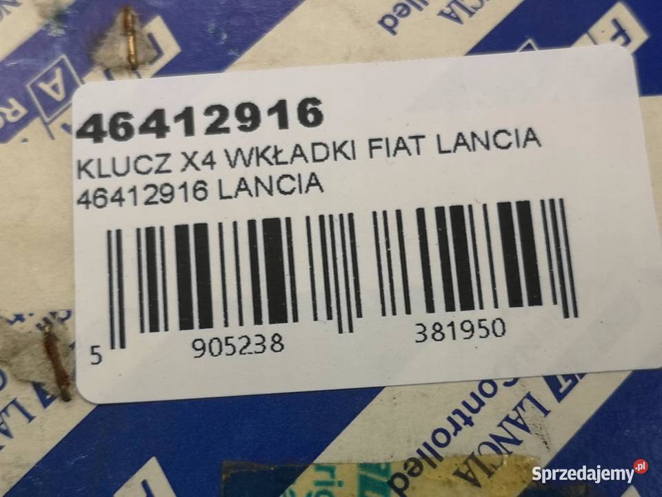 KLUCZYKI WKŁADKI ZAMKA 4 LANCIA KAPPA 19942001 osobowe