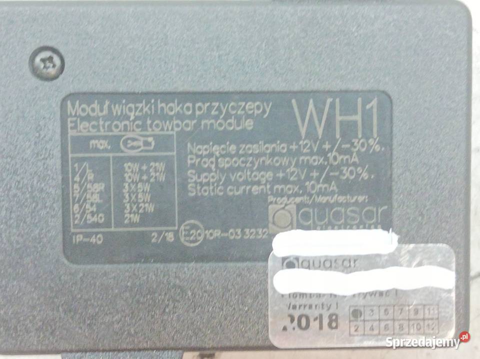 MODUŁ WH1 10R033232 Toyota Auris I 20062012 sprzedam