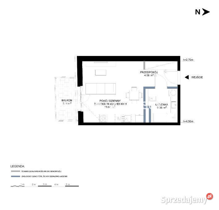 Mieszkanie Kraków Grzegórzki 2996m2 1pokojowe Liczba pokoi 1 małopolskie