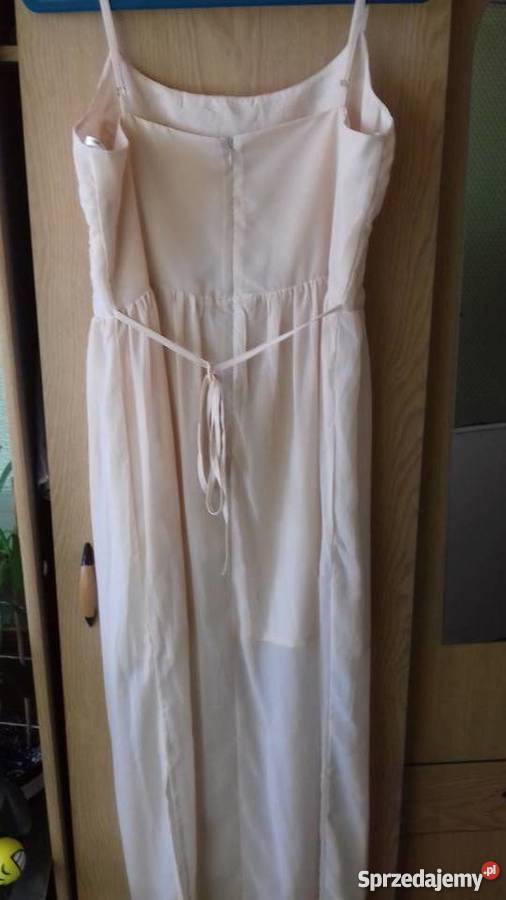 Suknia długa 38 WYSYŁKA biały Spódnice i sukienki Iława