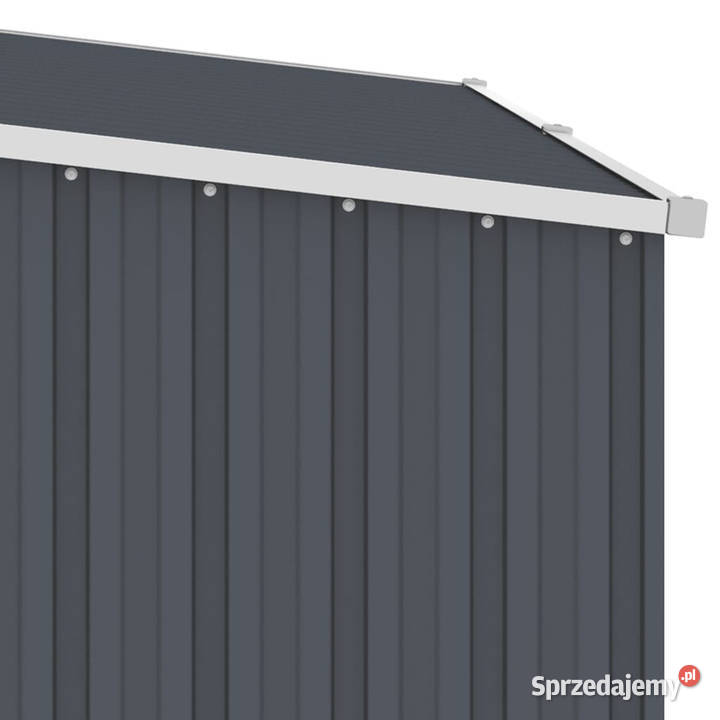 Szopa z wiatą na drewno antracyt 245x98x159 stal