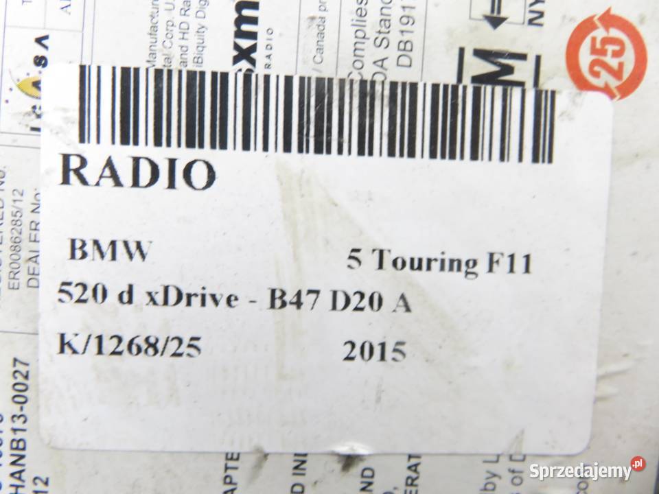 RADIO BMW 5 Touring F11 9383060
