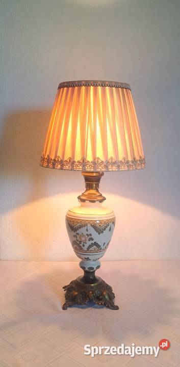 wysoka porcelanowa lampa stołowa ręcznie Warszawa