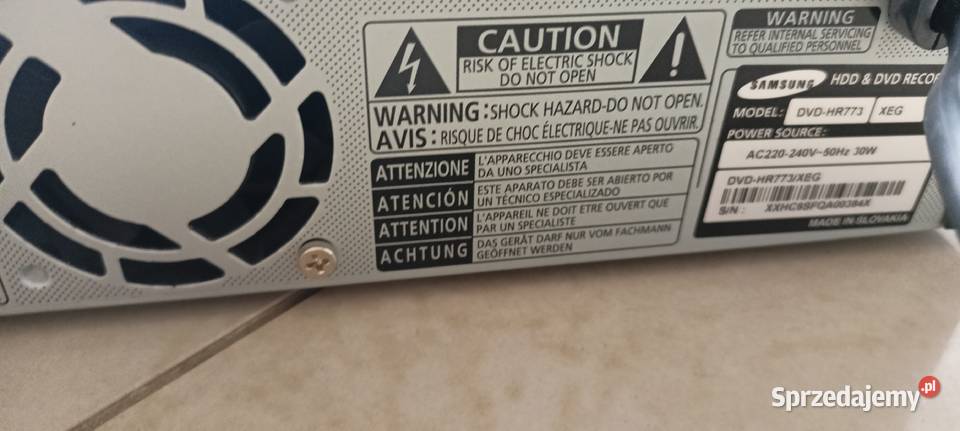 Samsung DVD HR774 nagrywarka dvdhdd 160gb plus Sędziszów