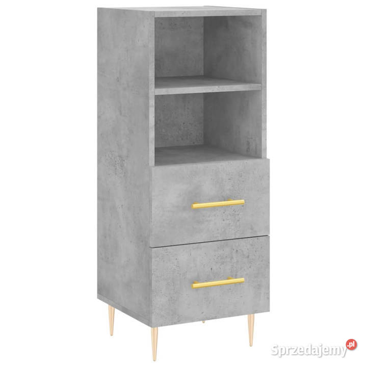 Wysoka szafka szarość betonu 345x34x180 Warszawa