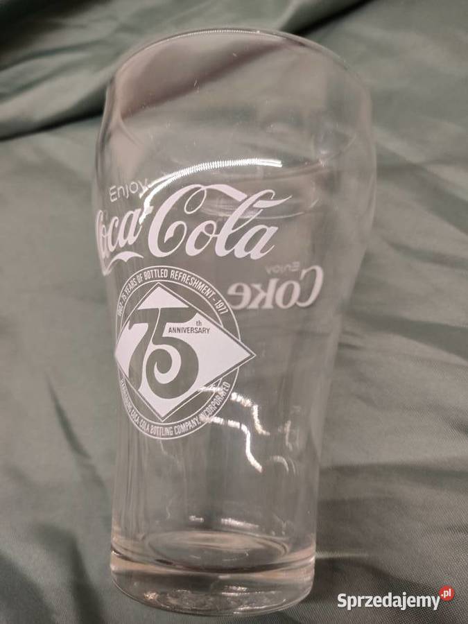 Szklanka Coca Cola Enjoy Coke z 1977 r Głuchołazy