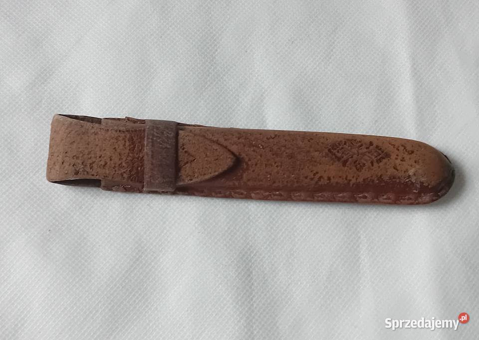 Skórzane etui na wieczne pióro połowa XX w Koźminek