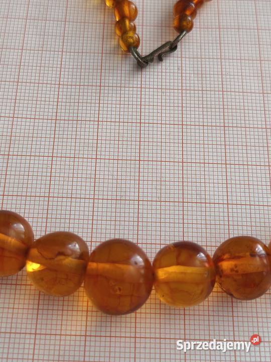 Naszyjnik Bursztyn Kulki Vintage Białystok sprzedam