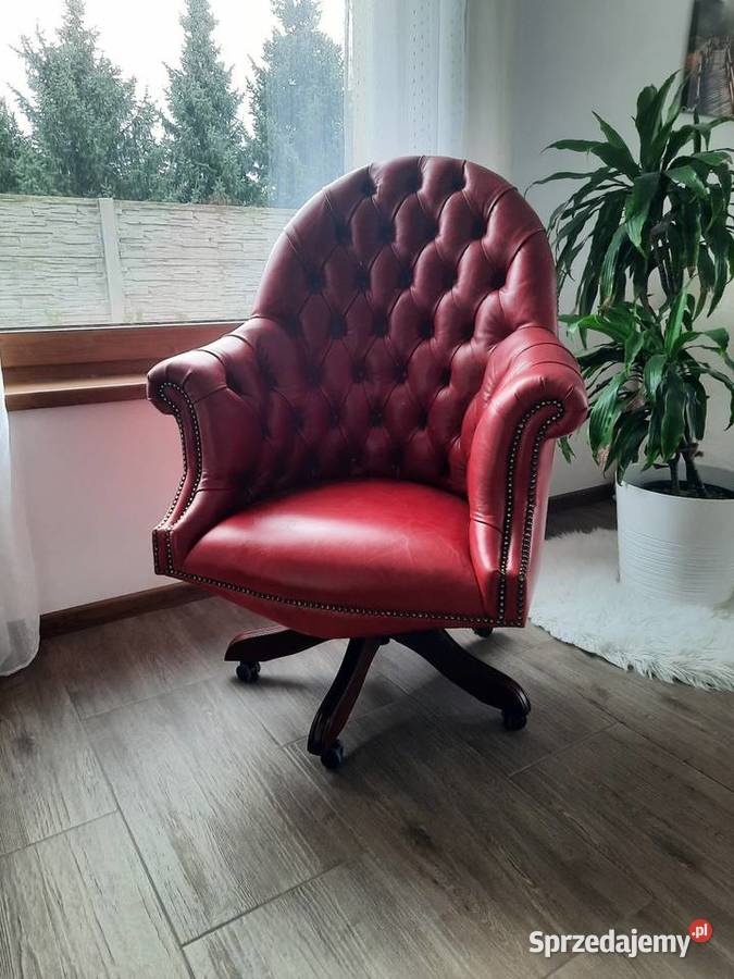 Fotel biurowy Chesterfield Skóra Crest Poznań
