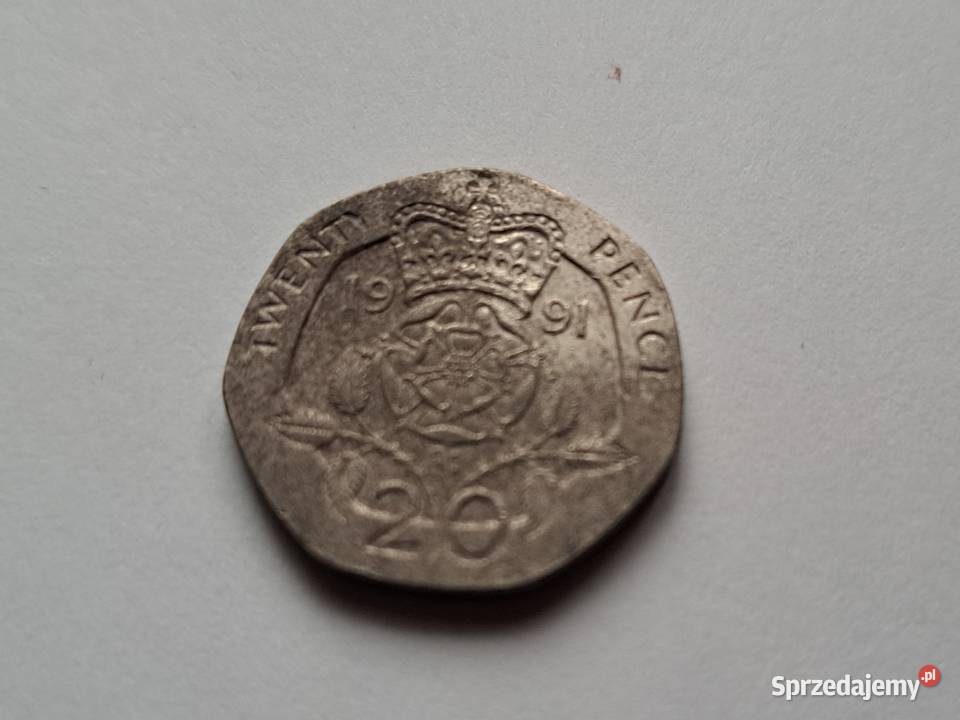 20 Pence 1991 Wielka Brytania Queen Elizabeth II Tarnowo Podgórne